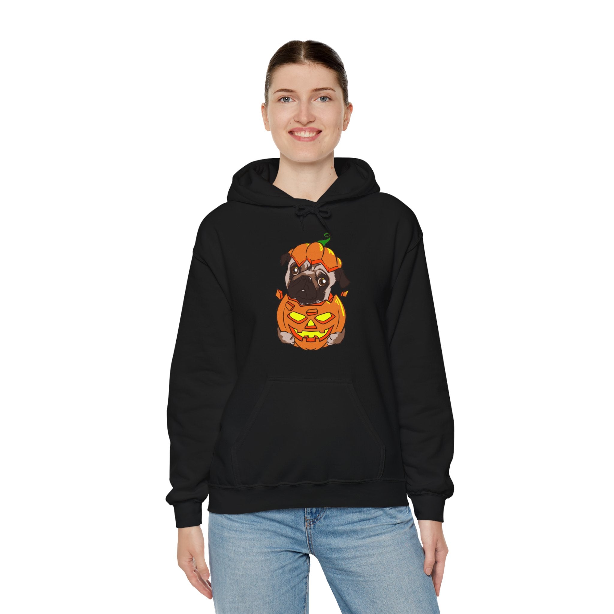 Halloween Hoodie: Pug Pumpkin