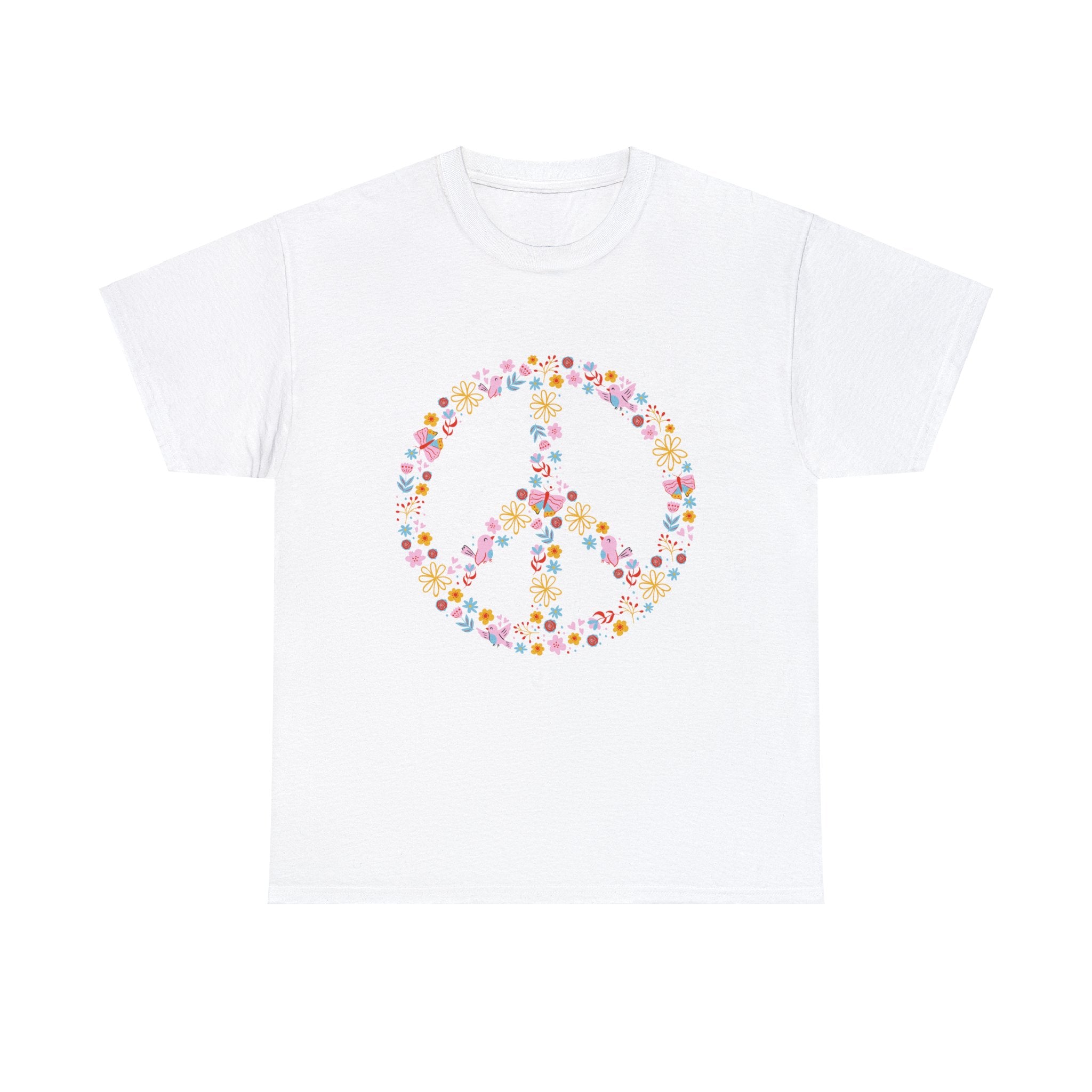 Summer T-Shirt: Flowery Peace Sign