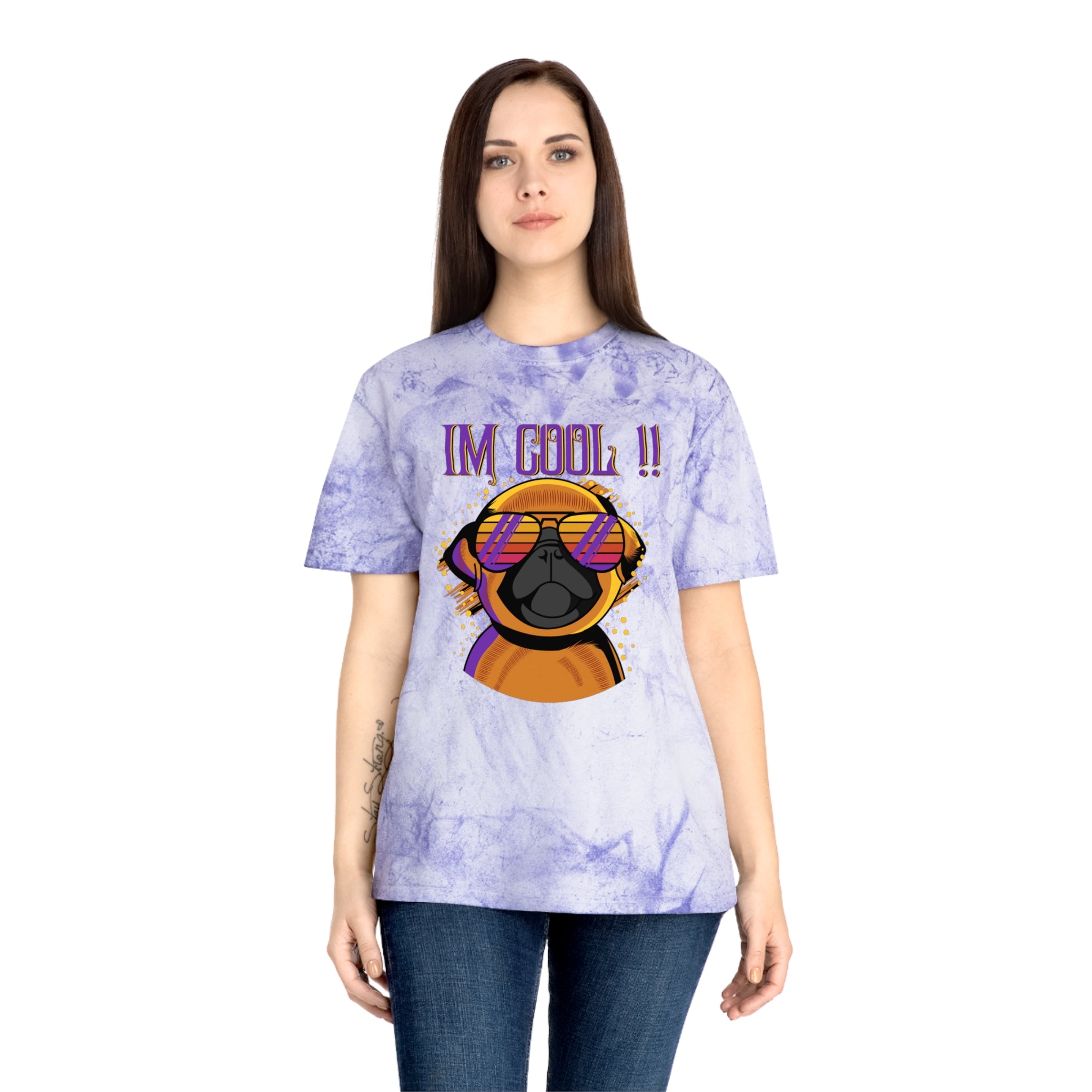 Pug T-Shirt: I'm Cool Color Blast