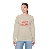 Embroidered Merry Christmas Crewneck Sweatshirt — Minimal Holiday Design