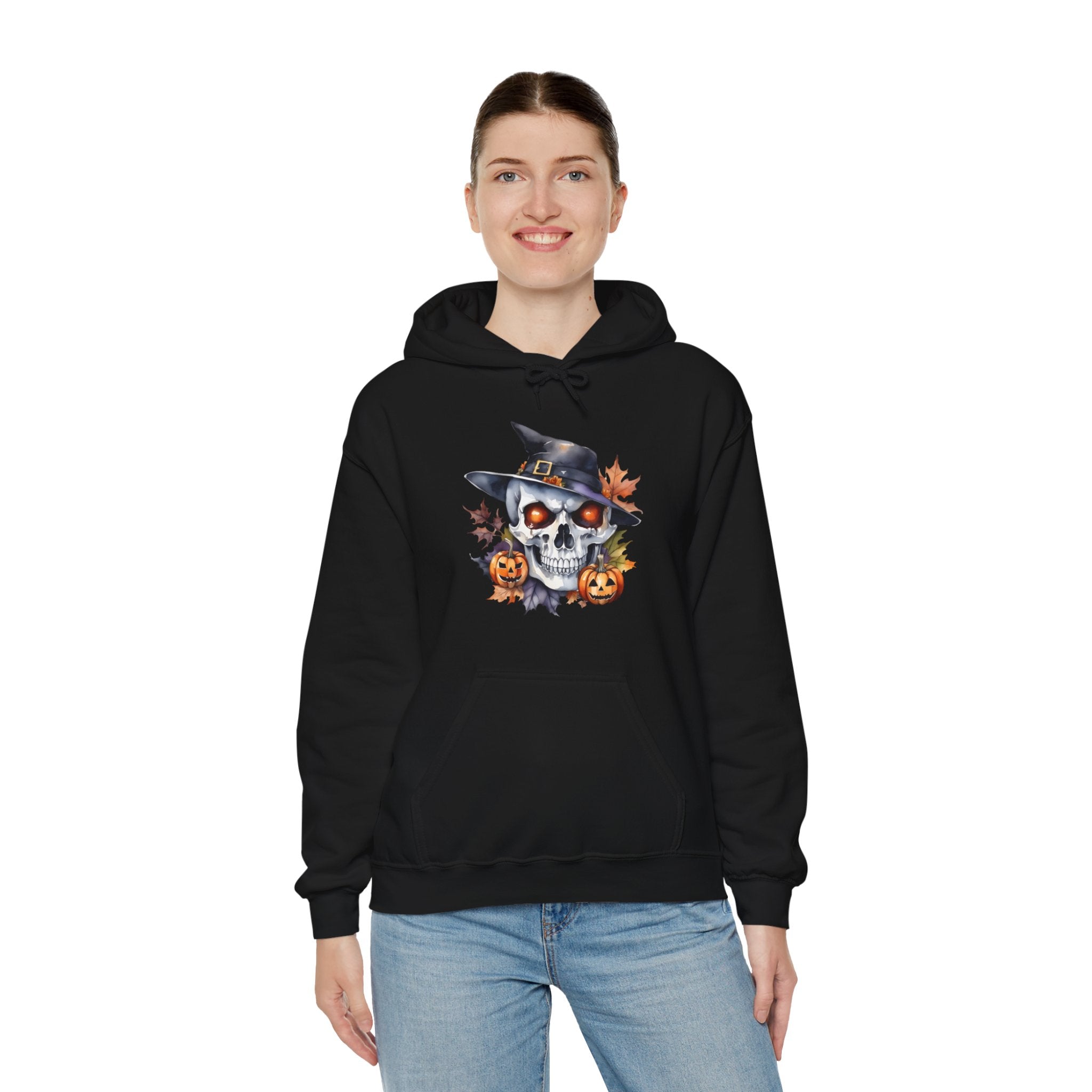 Halloween Hoodie: Witchy Skull