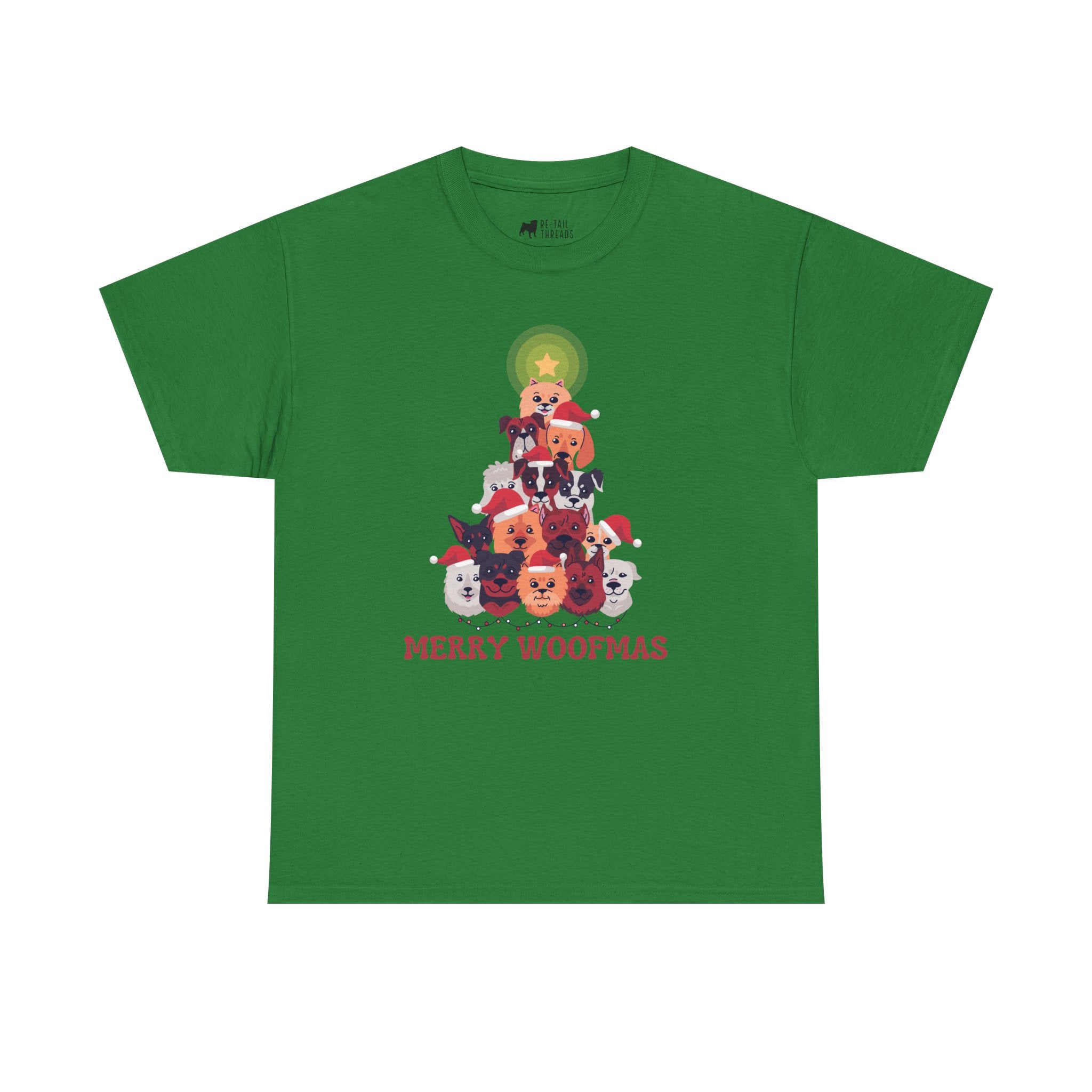 Christmas T-Shirt: Merry Woofmas Tree of Dogs