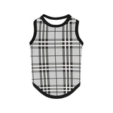 Black and Gray Plaid Pet Tank Top