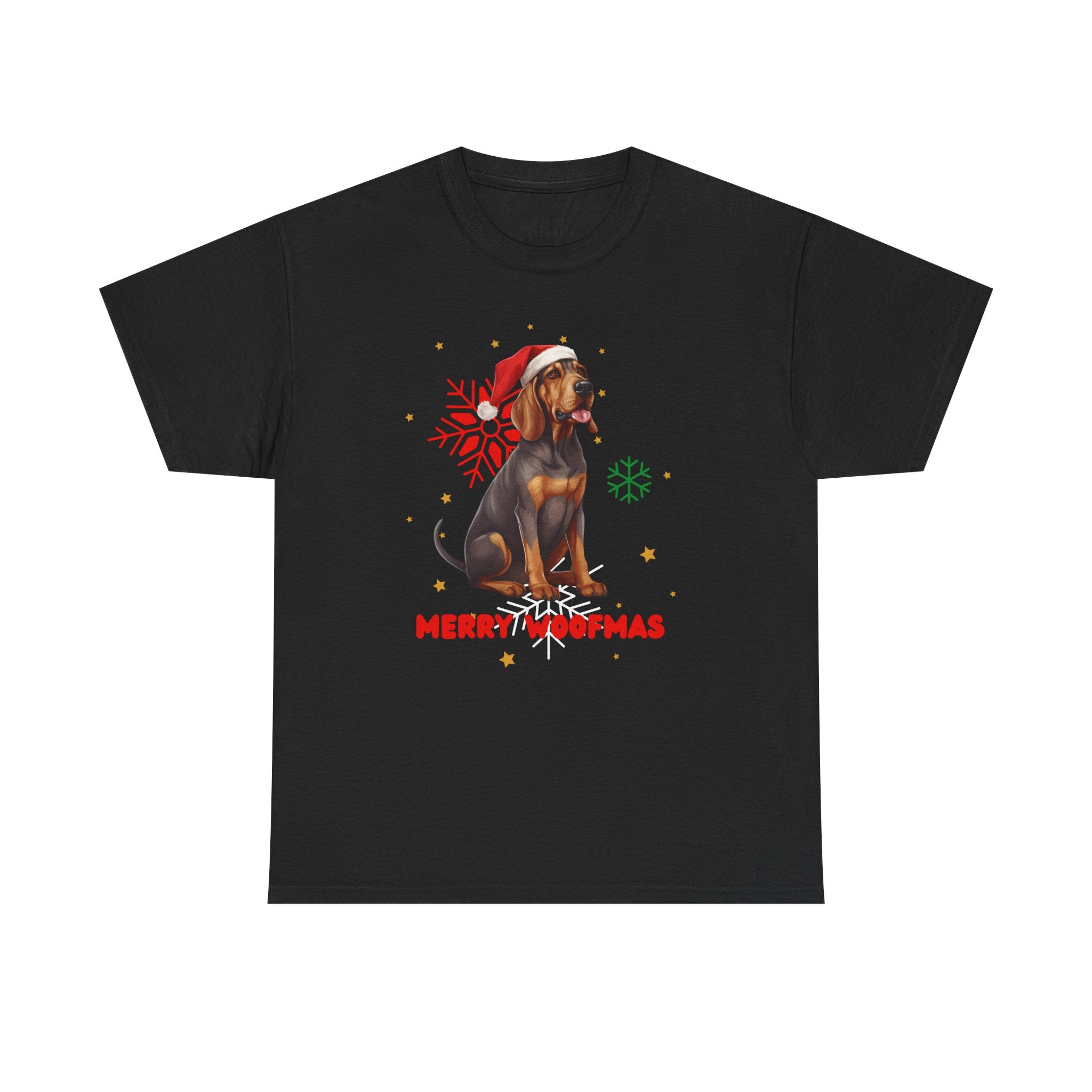 Christmas T-Shirt: Santa Hat Coonhound