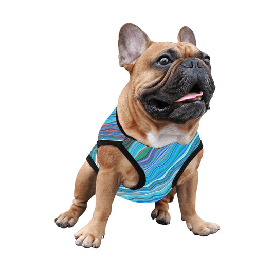 Wavy Blue Pet Tank Top