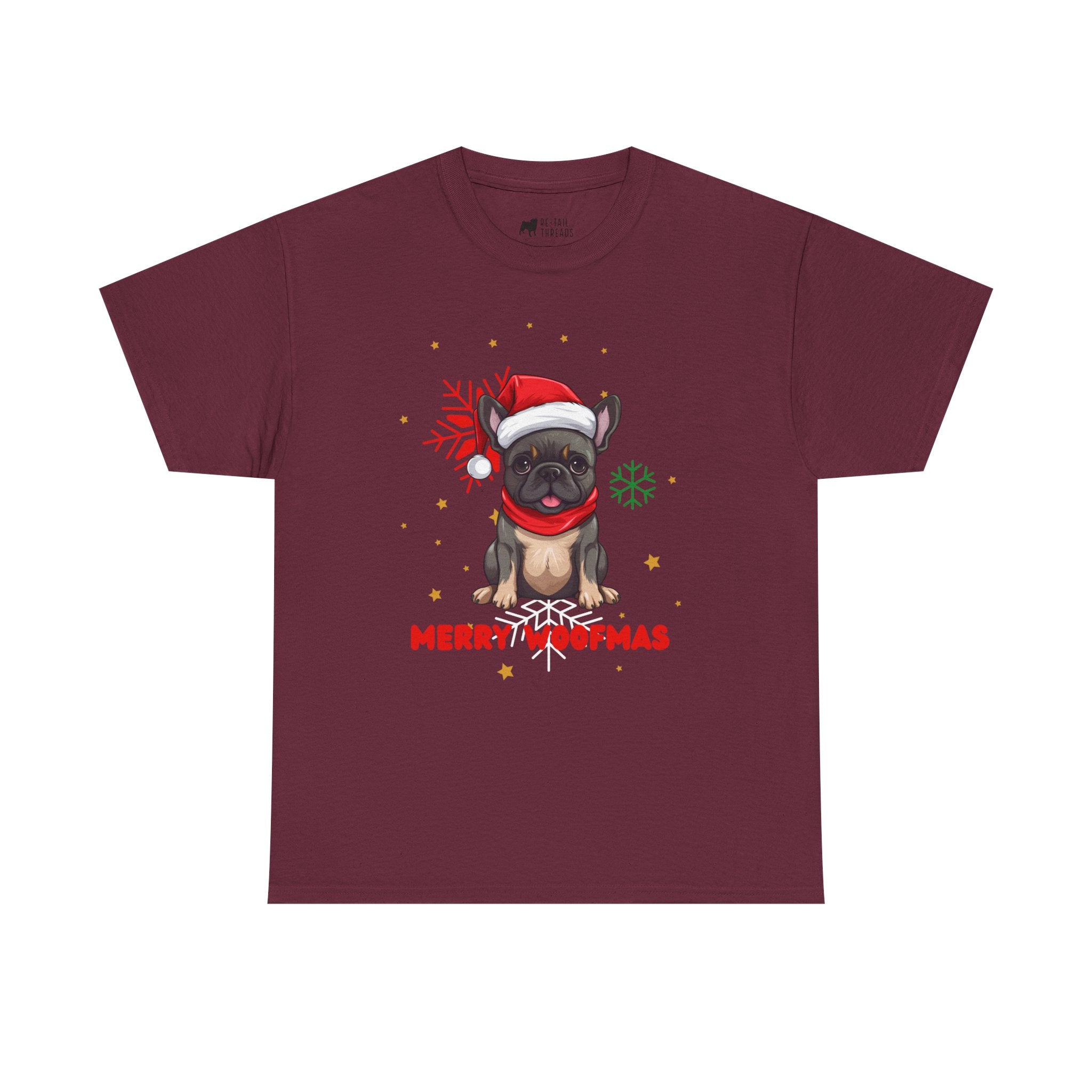 Christmas T-Shirt: Santa Hat French Bulldog