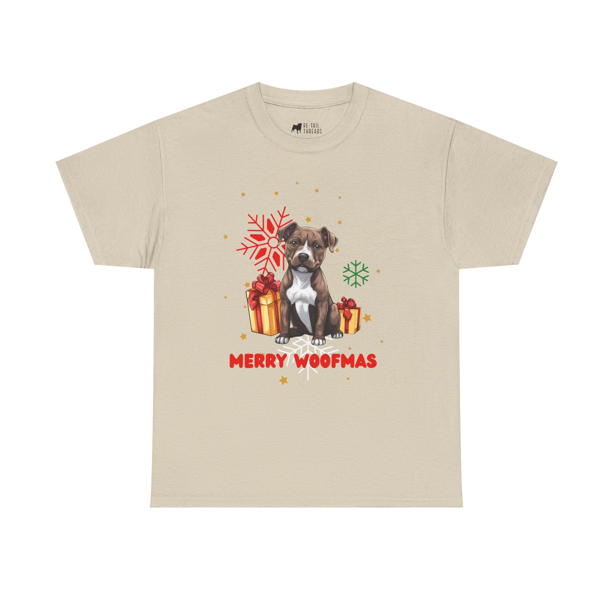 Christmas T-Shirt: Santa Hat Pit Bull #2