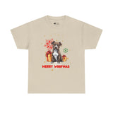 Christmas T-Shirt: Santa Hat Pit Bull #2