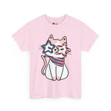 4th of July T-Shirt: Cat with Patriotic Glasses