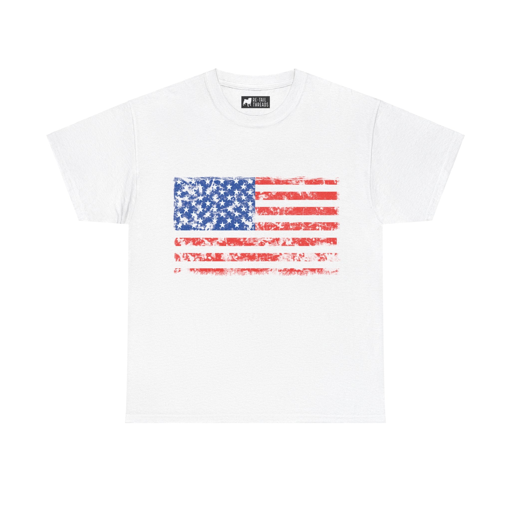 4th of July T-Shirt: Distressed American Flag