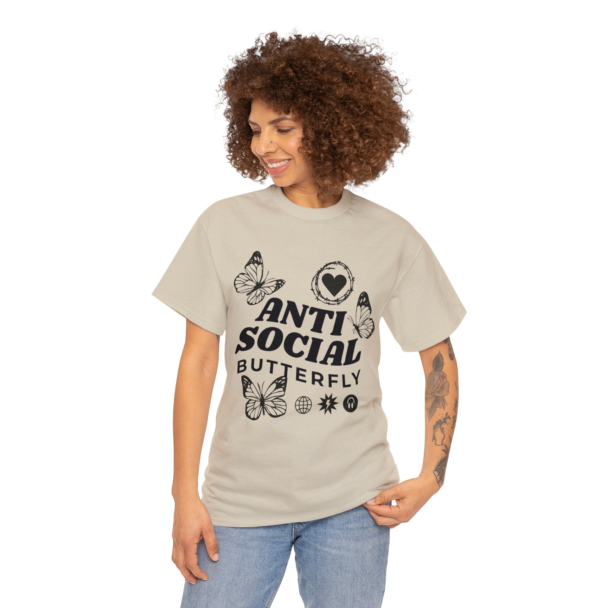 Funny T-Shirt: Anti-Social Butterfly