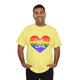 PRIDE T-Shirt: Love is Love Rainbow Heart