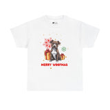 Christmas T-Shirt: Santa Hat Pit Bull #2