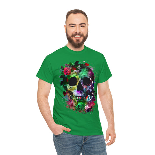 Skull T-Shirt: Floral Skull