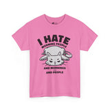 Cat T-Shirt: Hate Mornings & People