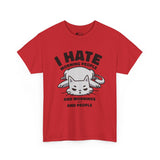 Cat T-Shirt: Hate Mornings & People