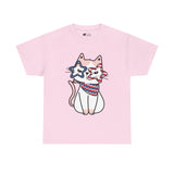 4th of July T-Shirt: Cat with Patriotic Glasses
