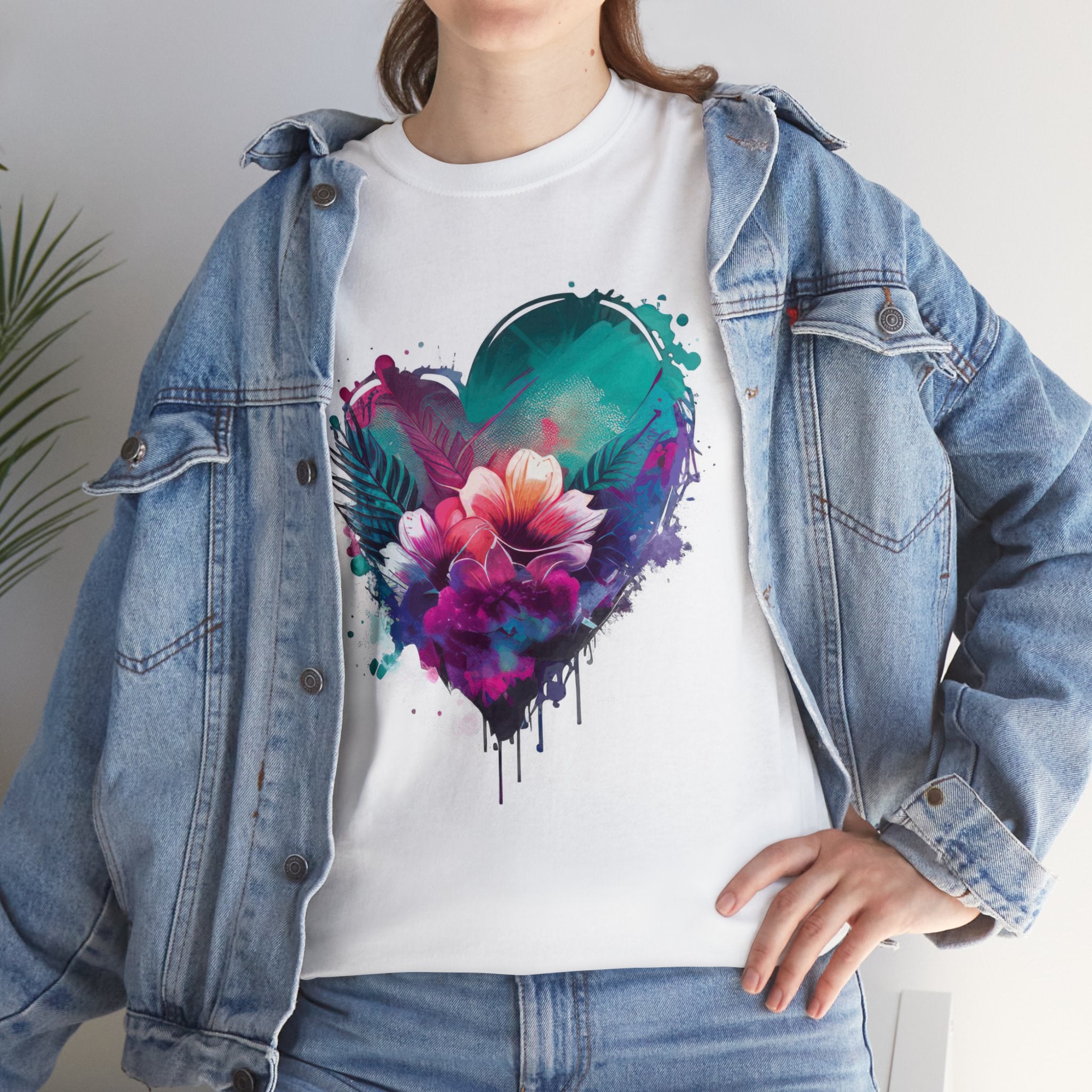 Love T-Shirt: Heart and Flower