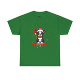 Christmas T-Shirt: Santa Hat Boston Terrier