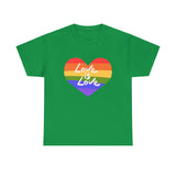 PRIDE T-Shirt: Love is Love Rainbow Heart