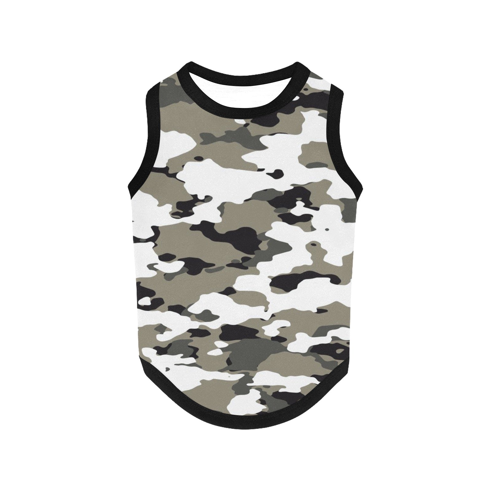 Black and White Camo Pet Tank Top