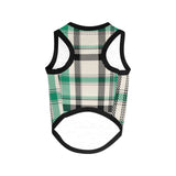 Black and Green Plaid Pet Tank Top