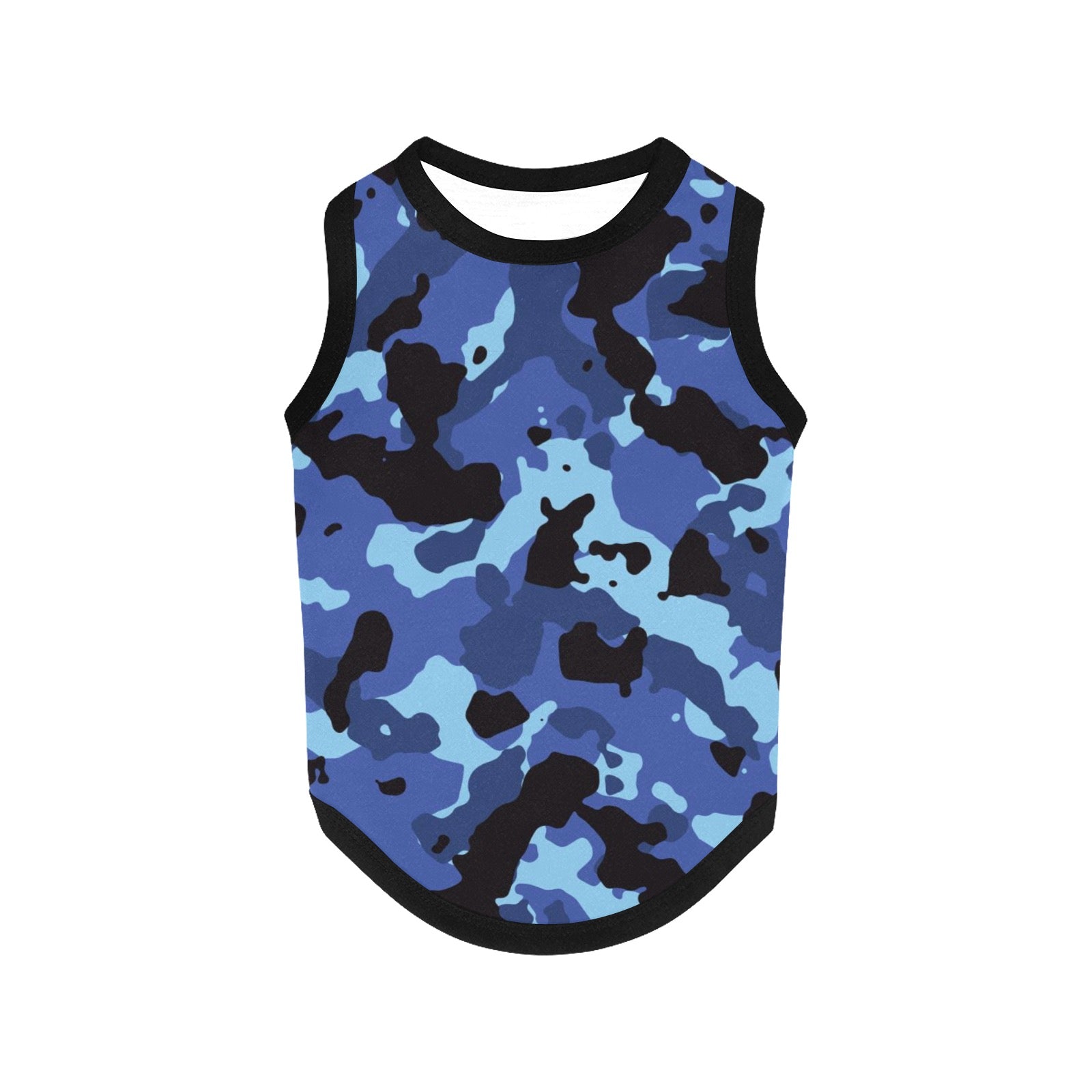 Black and Blue Camo Pet Tank Top